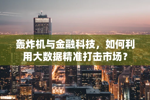 轰炸机与金融科技，如何利用大数据精准打击市场？