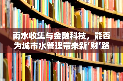 雨水收集与金融科技，能否为城市水管理带来新‘财’路？