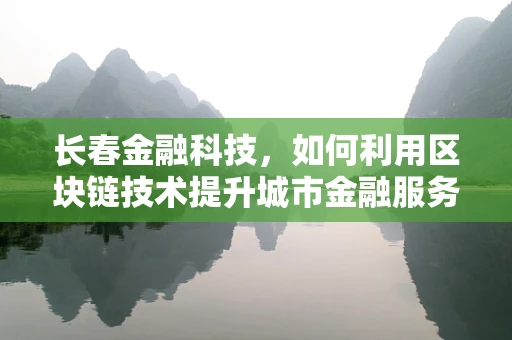 长春金融科技，如何利用区块链技术提升城市金融服务效率？