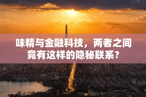 味精与金融科技，两者之间竟有这样的隐秘联系？