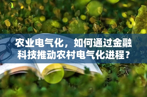 农业电气化，如何通过金融科技推动农村电气化进程？