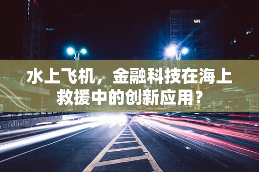 水上飞机，金融科技在海上救援中的创新应用？