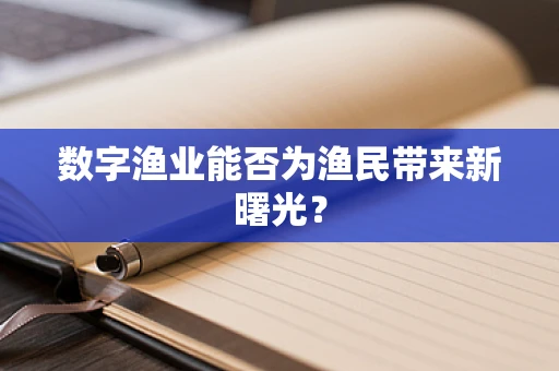 数字渔业能否为渔民带来新曙光？