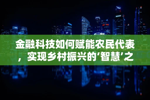 金融科技如何赋能农民代表，实现乡村振兴的‘智慧’之路？