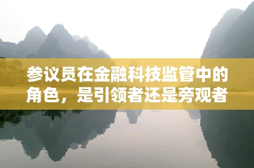 参议员在金融科技监管中的角色，是引领者还是旁观者？