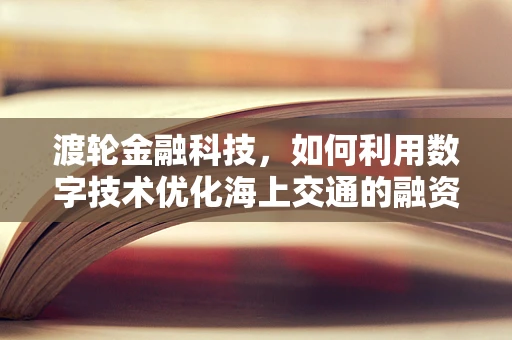 渡轮金融科技，如何利用数字技术优化海上交通的融资与风险管理？