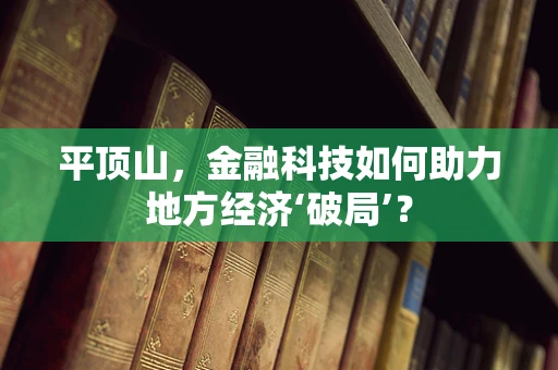 平顶山，金融科技如何助力地方经济‘破局’？