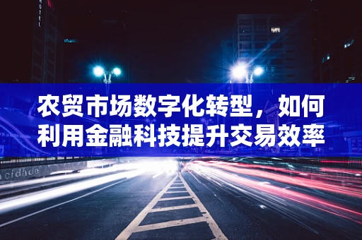 农贸市场数字化转型，如何利用金融科技提升交易效率与透明度？