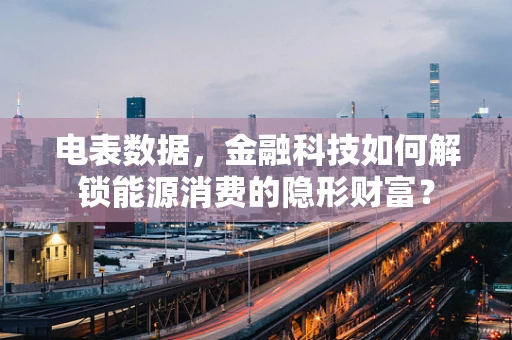 电表数据，金融科技如何解锁能源消费的隐形财富？