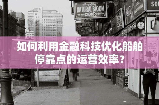 如何利用金融科技优化船舶停靠点的运营效率？