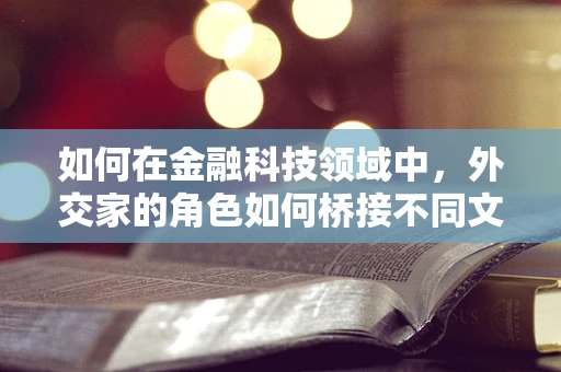 如何在金融科技领域中，外交家的角色如何桥接不同文化与市场？