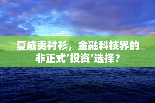 夏威夷衬衫，金融科技界的非正式‘投资’选择？